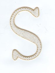 Letter S in white motif